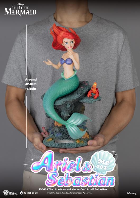 The Little Mermaid Master Craft MC-103 Ariel & Sebastian Limited Edition Statue Gallery Image 11