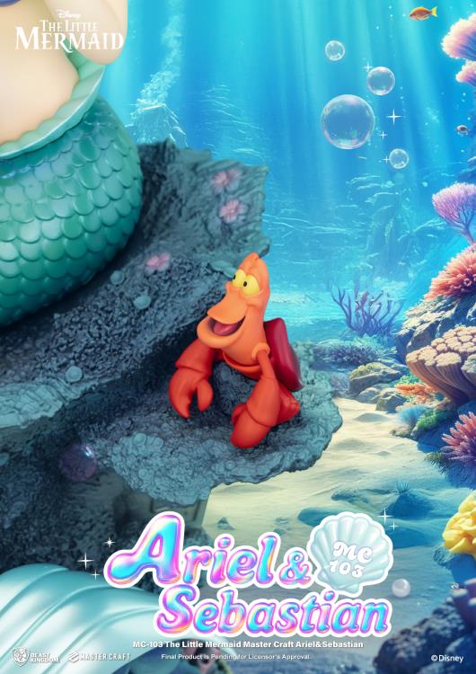 The Little Mermaid Master Craft MC-103 Ariel & Sebastian Limited Edition Statue Gallery Image 10