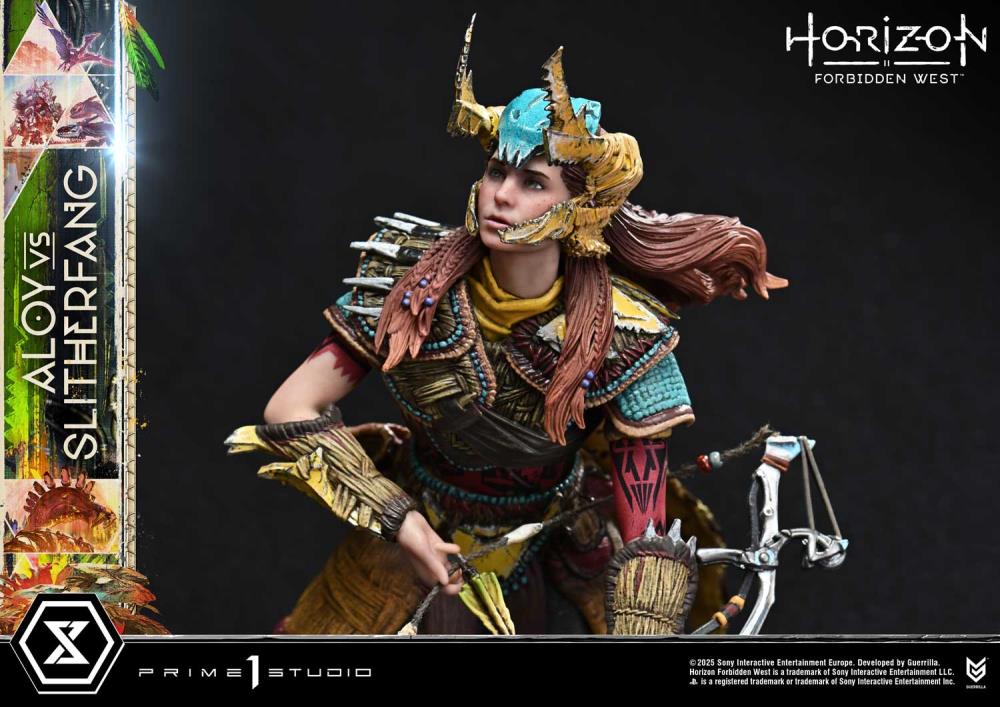 Horizon Forbidden West Ultimate Diorama Masterline Aloy vs. The Slitherfang Statue Gallery Image 46