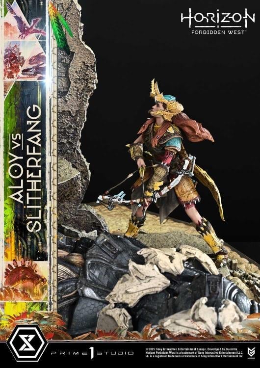 Horizon Forbidden West Ultimate Diorama Masterline Aloy vs. The Slitherfang Statue Gallery Image 42
