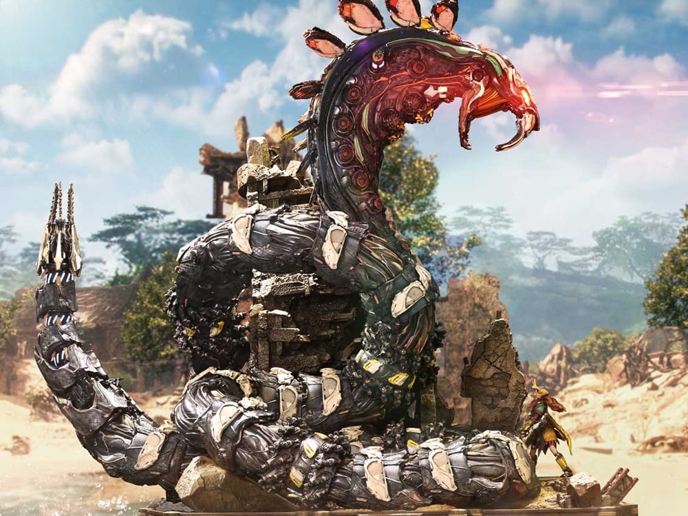 Horizon Forbidden West Ultimate Diorama Masterline Aloy vs. The Slitherfang Statue Gallery Image 1
