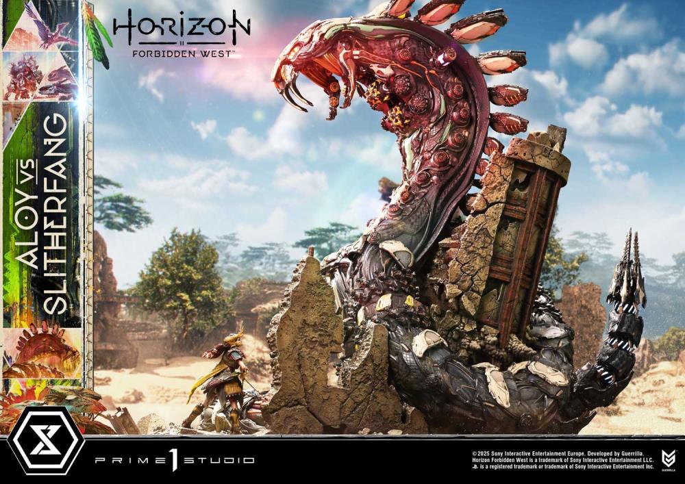 Horizon Forbidden West Ultimate Diorama Masterline Aloy vs. The Slitherfang Statue Gallery Image 9