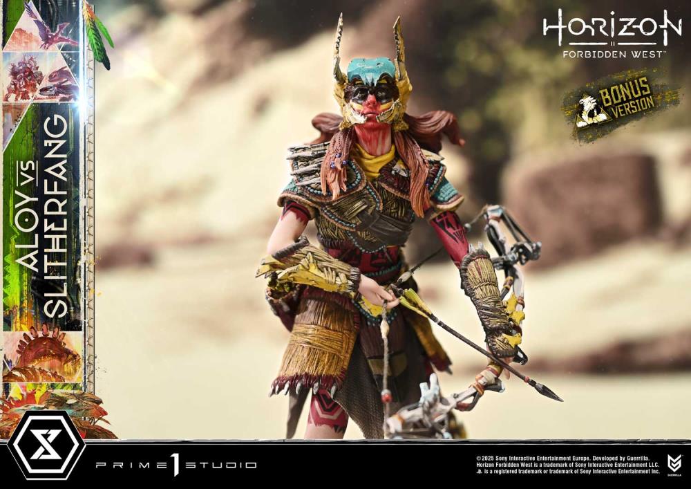 Horizon Forbidden West Ultimate Diorama Masterline Aloy vs. The Slitherfang (Bonus Ver.) Limited Edition Statue Gallery Image 8