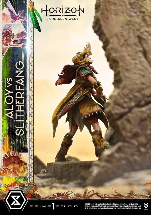 Horizon Forbidden West Ultimate Diorama Masterline Aloy vs. The Slitherfang (Bonus Ver.) Limited Edition Statue Gallery Image 37