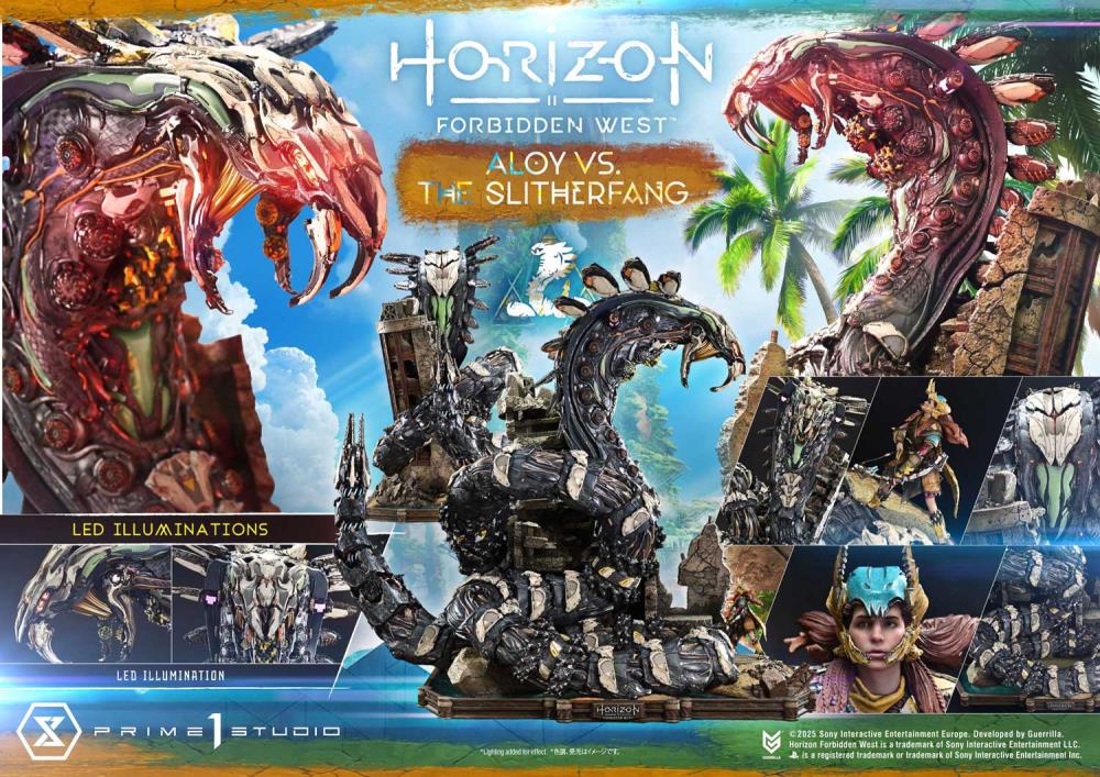 Horizon Forbidden West Ultimate Diorama Masterline Aloy vs. The Slitherfang (Bonus Ver.) Limited Edition Statue Gallery Image 4