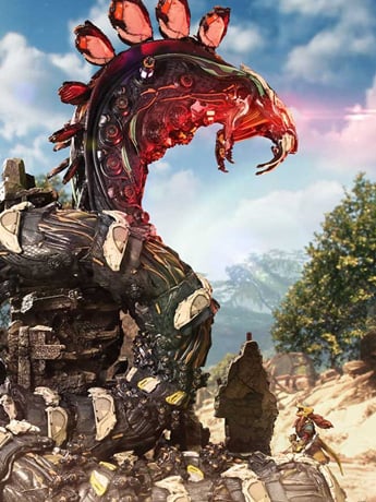 Horizon Forbidden West Ultimate Diorama Masterline Aloy vs. The Slitherfang (Bonus Ver.) Limited Edition Statue Gallery Image 2