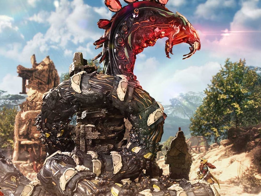 Horizon Forbidden West Ultimate Diorama Masterline Aloy vs. The Slitherfang (Bonus Ver.) Limited Edition Statue Gallery Image 1