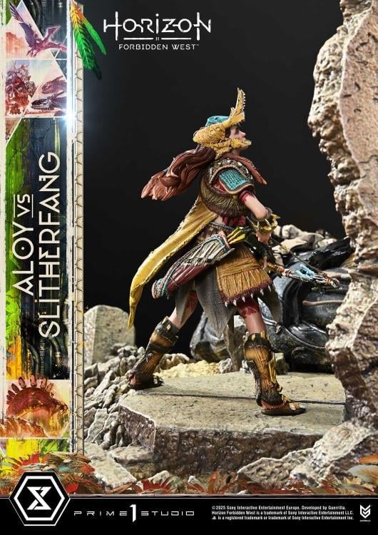 Horizon Forbidden West Ultimate Diorama Masterline Aloy vs. The Slitherfang (Bonus Ver.) Limited Edition Statue Gallery Image 53