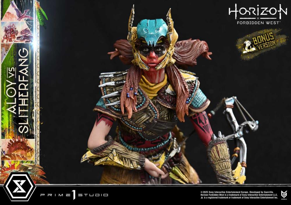 Horizon Forbidden West Ultimate Diorama Masterline Aloy vs. The Slitherfang (Bonus Ver.) Limited Edition Statue Gallery Image 9