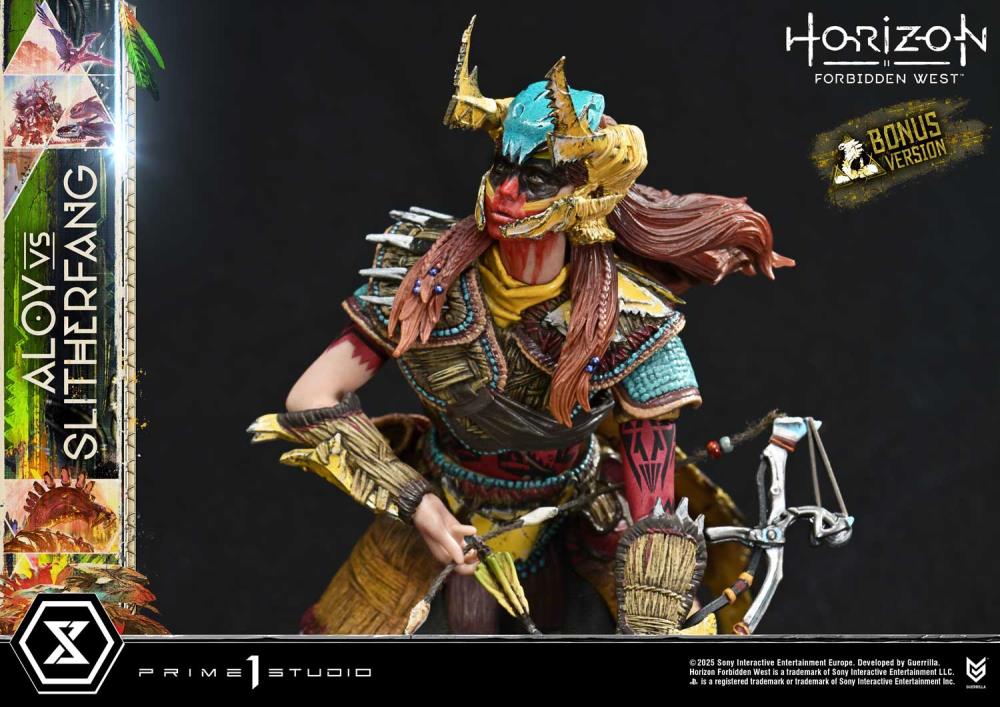 Horizon Forbidden West Ultimate Diorama Masterline Aloy vs. The Slitherfang (Bonus Ver.) Limited Edition Statue Gallery Image 49