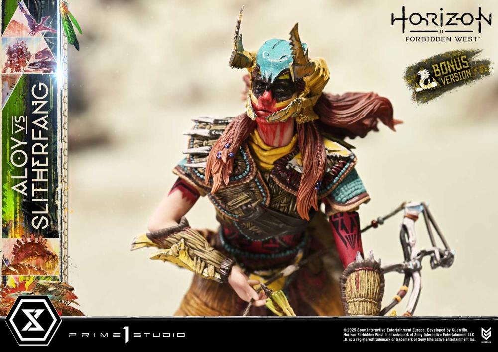 Horizon Forbidden West Ultimate Diorama Masterline Aloy vs. The Slitherfang (Bonus Ver.) Limited Edition Statue Gallery Image 11