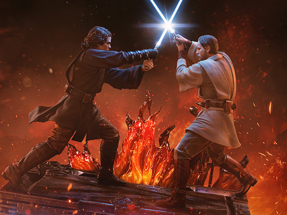 Star Wars: Revenge of the Sith Anakin vs. Obi-Wan Deluxe 1/10 Art Scale Statue Gallery Image 1