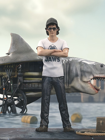 Jaws 50th Anniversary Steven Spielberg Deluxe 1/10 Art Scale Statue Gallery Image 2