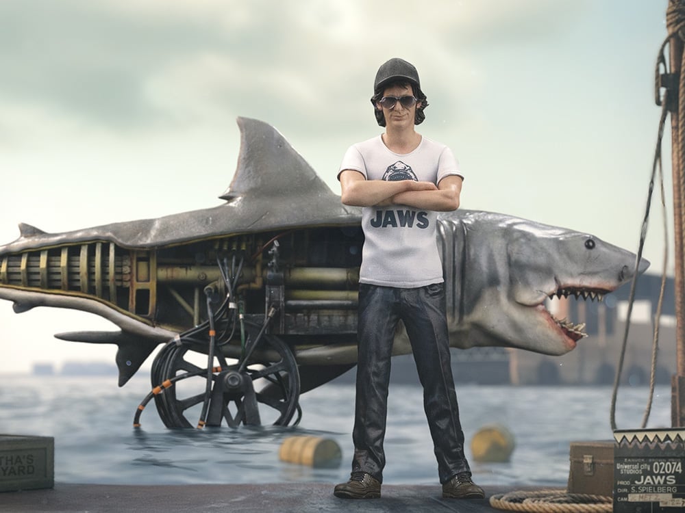 Jaws 50th Anniversary Steven Spielberg Deluxe 1/10 Art Scale Statue Gallery Image 1