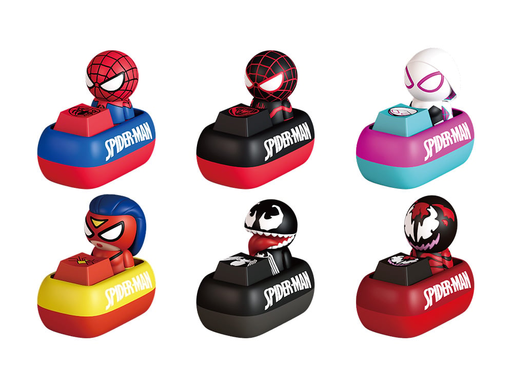 Marvel Mini Egg Attack MEA-110 Spider-Man Keycaps Box of 6 Random Keycaps Gallery Image 1