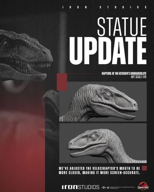 Jurassic Park Raptors at the Kitchen's Door 1/10 Art Scale Statue Gallery Image 16