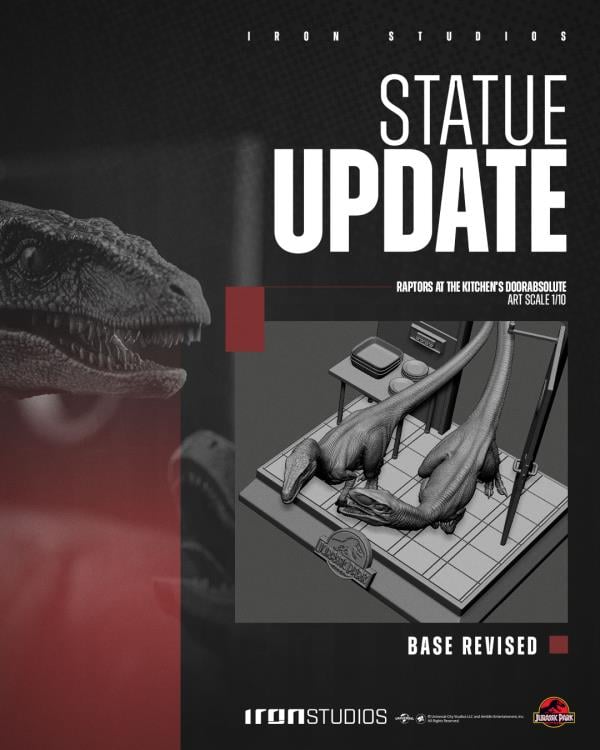 Jurassic Park Raptors at the Kitchen's Door 1/10 Art Scale Statue Gallery Image 17