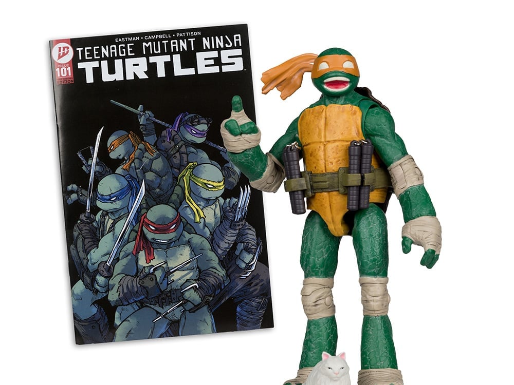 Teenage Mutant Ninja Turtles Page Punchers Michelangelo 5" Action Figure with Comic Gallery Image 1