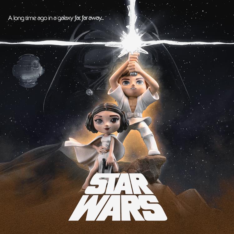 Star Wars: A New Hope MiniCo Luke and Leia Figure Gallery Image 3