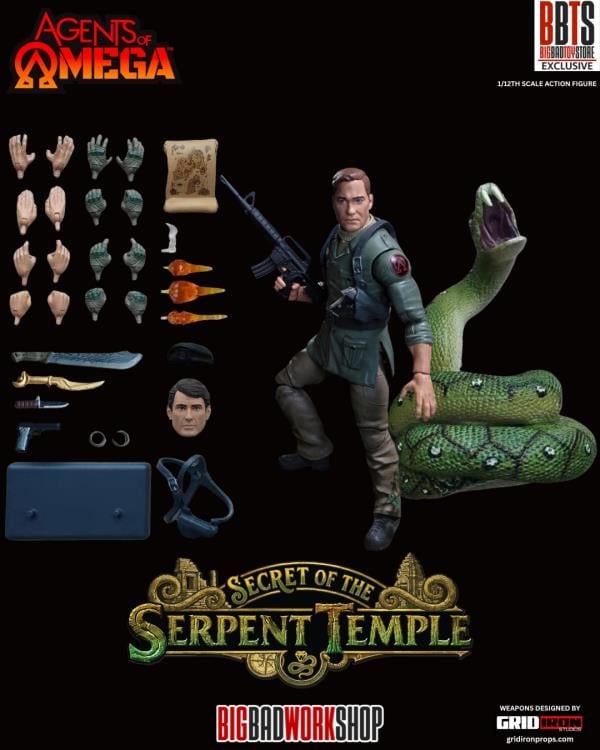 Agents of Omega: Secret of the Serpent Temple 1/12 Scale BBTS Exclusive Action Figure Gallery Image 11