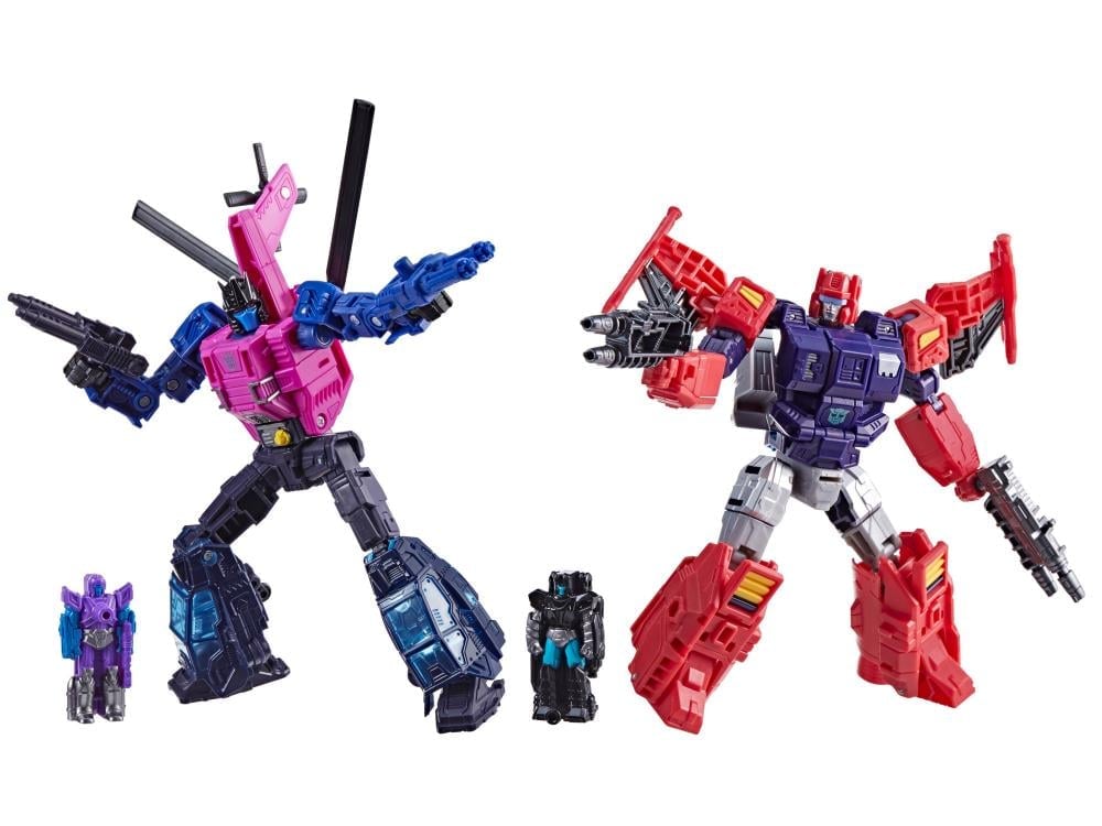Transformers: Age of the Primes Wreck 'n Doom Collection Topspin vs Spinister Action Figure Two-Pack Gallery Image 3