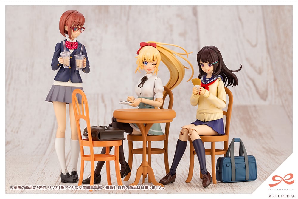 Sousai Shoujo Teien St. Iris Gakuen Girls' Saeki Ritsuka (High School Summer Clothes Ver.) 1/10 Scale Model Kit (Reissue) Gallery Image 19