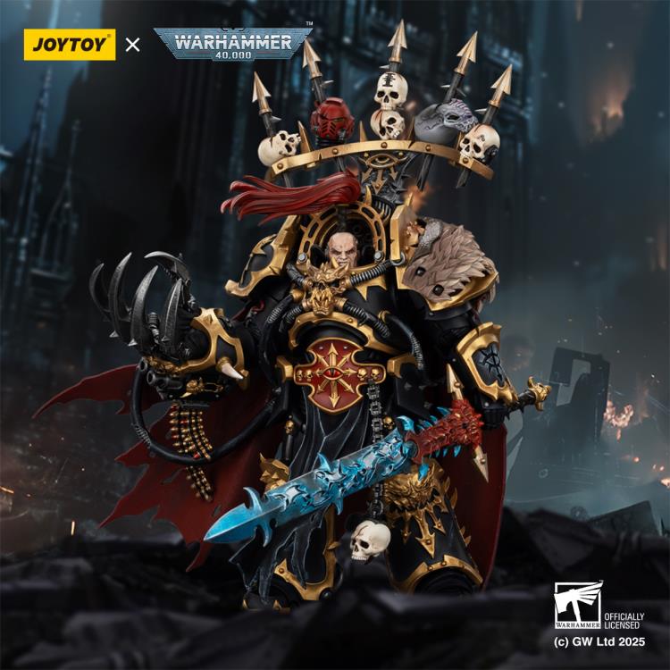 Warhammer 40,000 Black Legion Abaddon the Despoiler with Drach'nyen and the Talon of Horus 1/18 Scale Action Figure Gallery Image 3