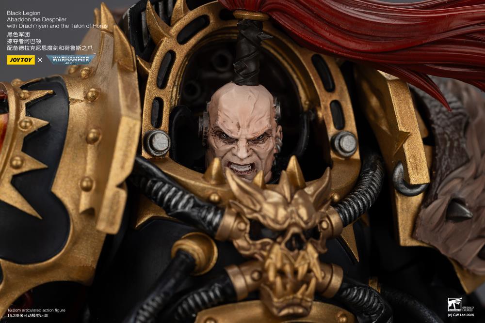 Warhammer 40,000 Black Legion Abaddon the Despoiler with Drach'nyen and the Talon of Horus 1/18 Scale Action Figure Gallery Image 16
