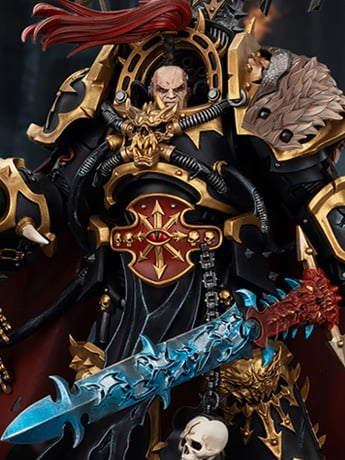 Warhammer 40,000 Black Legion Abaddon the Despoiler with Drach'nyen and the Talon of Horus 1/18 Scale Action Figure Gallery Image 2