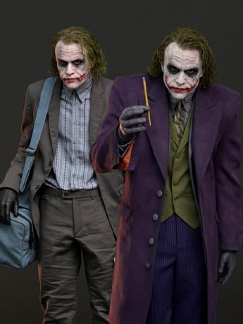 The Dark Knight Hyperreal The Joker (Bank Robber and Purple Coat Dual Ver.) 1/3 Scale Limited Edition Statue Gallery Image 2