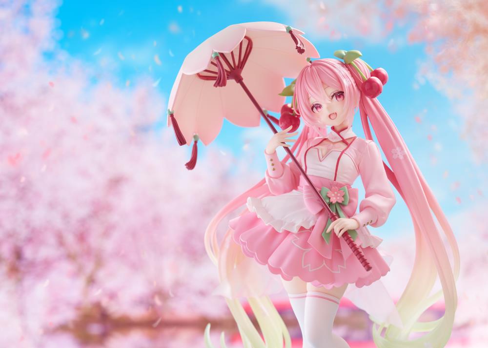 Vocaloid AMP+ Sakura Miku (Sakura Dress Ver.) Figure Gallery Image 5