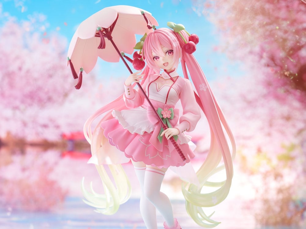 Vocaloid AMP+ Sakura Miku (Sakura Dress Ver.) Figure Gallery Image 1