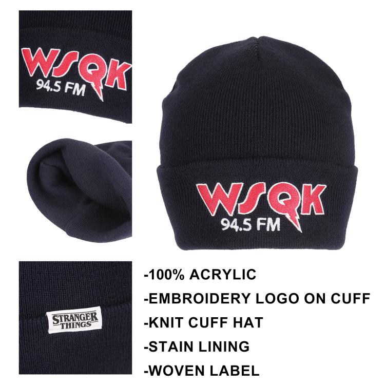 Stranger Things WSQK Navy Cuff Knit Beanie Gallery Image 8