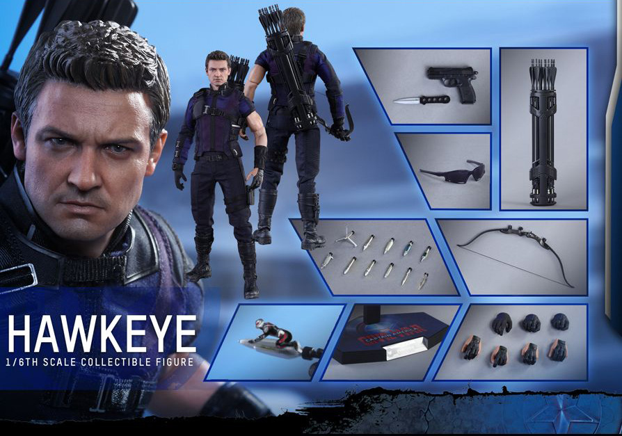 Captain America: Civil War MMS358 Hawkeye 1/6th Scale Collectible Figure Gallery Image 4
