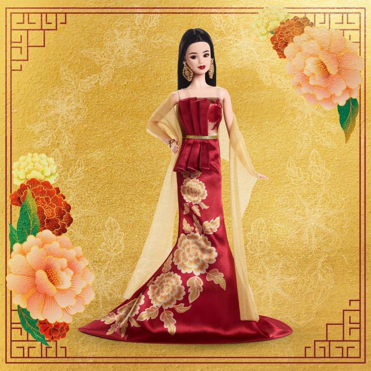 open lace back dress Golden dress for barbie dolls Nye dress