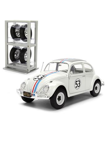 Herbie the Love Bug Hollywood Rides VW Beetle with Rack 1/24 Scale