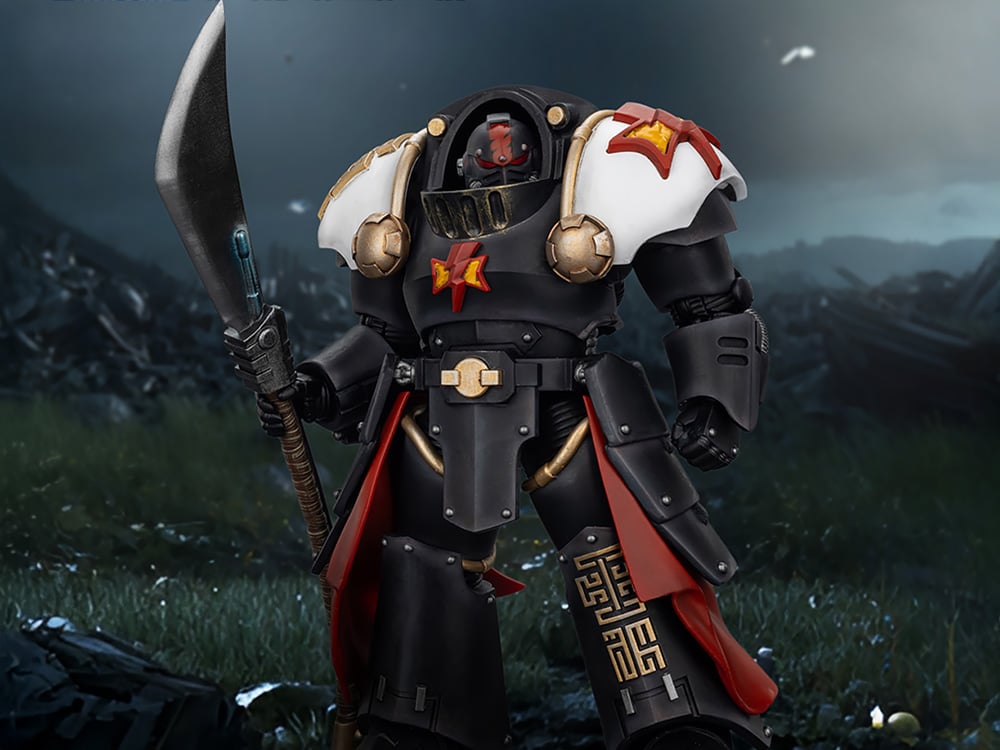 Warhammer: The Horus Heresy White Scars Ebon Keshig Terminator (Ver. 2) with Power Glaive 1/18 Scale Action Figure Gallery Image 1