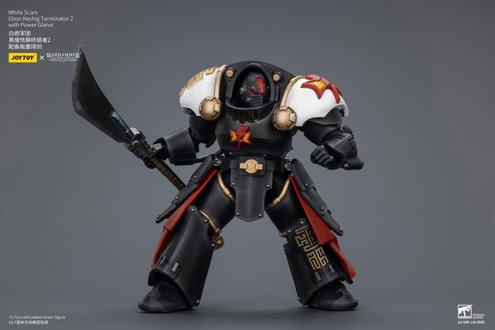 Warhammer: The Horus Heresy White Scars Ebon Keshig Terminator (Ver. 2) with Power Glaive 1/18 Scale Action Figure Gallery Image 8