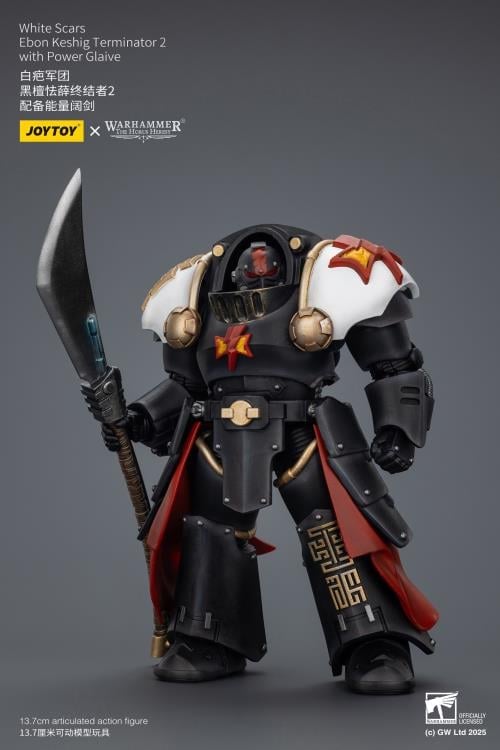 Warhammer: The Horus Heresy White Scars Ebon Keshig Terminator (Ver. 2) with Power Glaive 1/18 Scale Action Figure Gallery Image 6