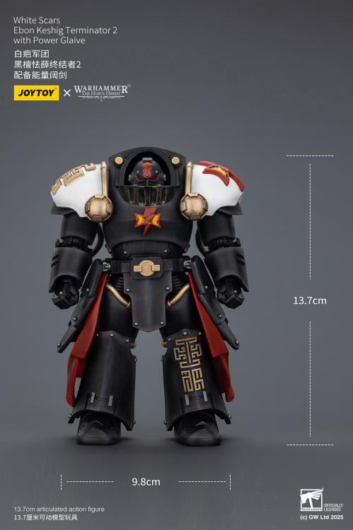 Warhammer: The Horus Heresy White Scars Ebon Keshig Terminator (Ver. 2) with Power Glaive 1/18 Scale Action Figure Gallery Image 13