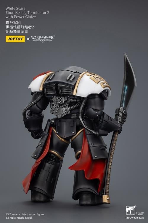 Warhammer: The Horus Heresy White Scars Ebon Keshig Terminator (Ver. 2) with Power Glaive 1/18 Scale Action Figure Gallery Image 7