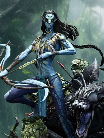 Avatar Real Elite Masterline Neytiri & Thanator 1/4 Scale Statue Gallery Image 2