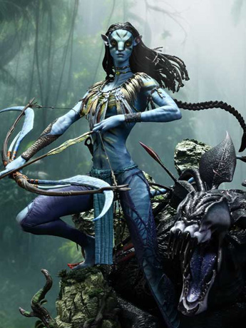 Avatar Real Elite Masterline Neytiri & Thanator (Deluxe Ver.) 1/4 Scale Statue Gallery Image 2