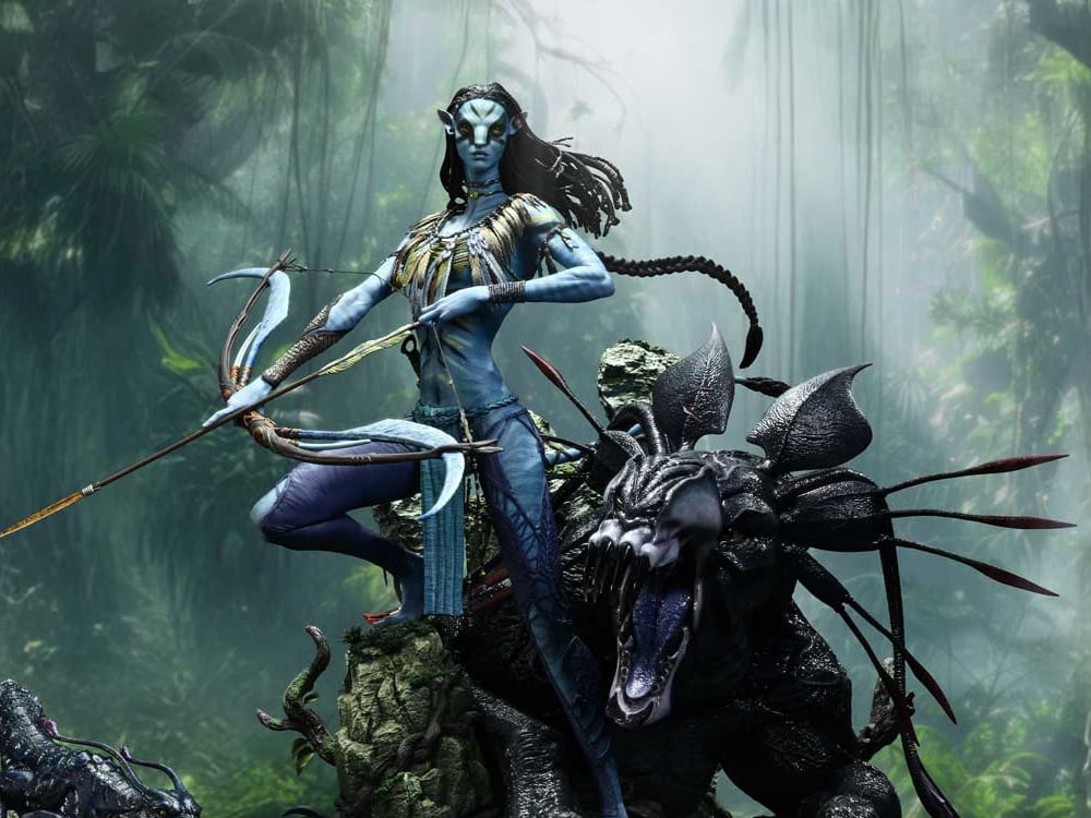 Avatar Real Elite Masterline Neytiri & Thanator (Deluxe Ver.) 1/4 Scale Statue Gallery Image 1