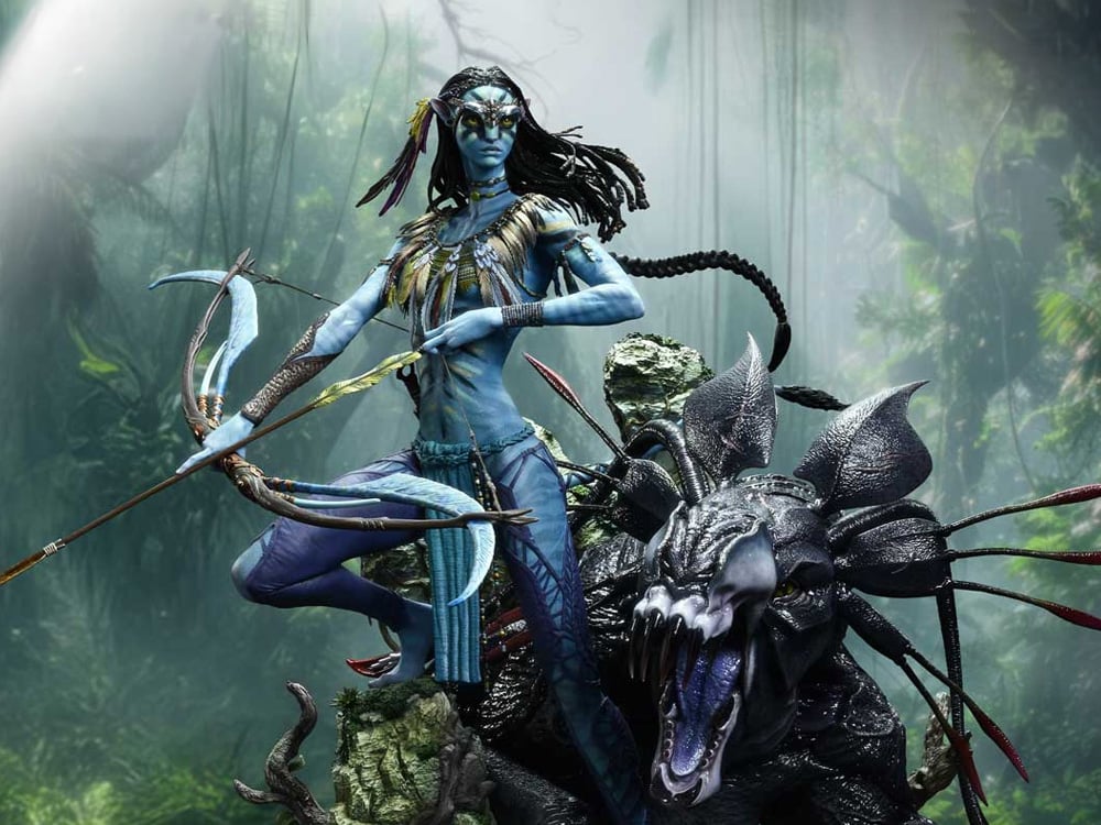 Avatar Real Elite Masterline Neytiri & Thanator (Deluxe Bonus Ver.) Limited Edition 1/4 Scale Statue Gallery Image 1