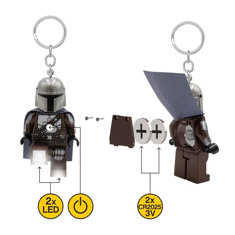 Star Wars: The Mandalorian LEGO The Mandalorian Light-Up Keychain Gallery Image 7