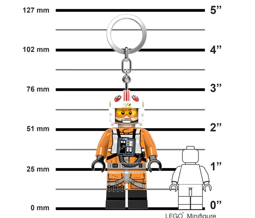 Star Wars LEGO Luke Skywalker Pilot Light-Up Keychain Gallery Image 7