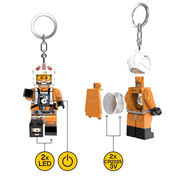 Star Wars LEGO Luke Skywalker Pilot Light-Up Keychain Gallery Image 6