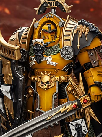 Warhammer The Horus Heresy Imperial Fists Legion Praetor in Tartaros Terminator Armor with Power Sword and Vigil Storm Shield 1/18 Scale Action Figure Gallery Image 2