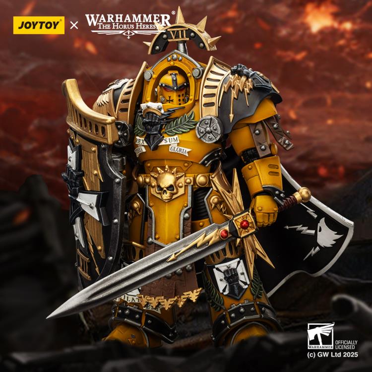 Warhammer The Horus Heresy Imperial Fists Legion Praetor in Tartaros Terminator Armor with Power Sword and Vigil Storm Shield 1/18 Scale Action Figure Gallery Image 3